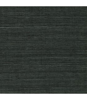 4018-0033 - Kowloon Charcoal Sisal Grasscloth Wallpaper