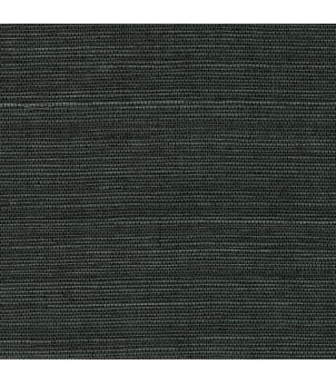 4018-0033 - Kowloon Charcoal Sisal Grasscloth Wallpaper