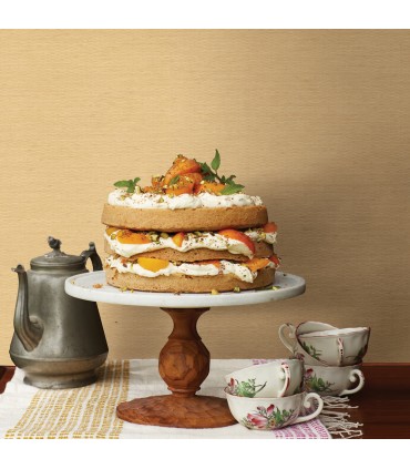 4018-0054 - Qing Yuan Beige Grasscloth Wallpaper