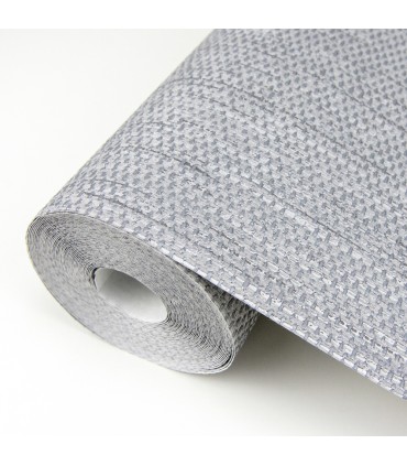 4015-3443-28 - Cahaya Silver Woven Wallpaper-Beyond Textures
