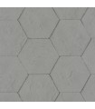 4015-427127 - Bascom Dark Grey Stone Hexagon Wallpaper-Beyond Textures