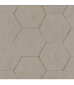 4015-427134 - Bascom Light Grey Stone Hexagon Wallpaper-Beyond Textures
