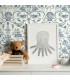 RMK12002WP - Deep Sea Toile Peel and Stick Wallpaper