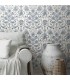 RMK12002WP - Deep Sea Toile Peel and Stick Wallpaper
