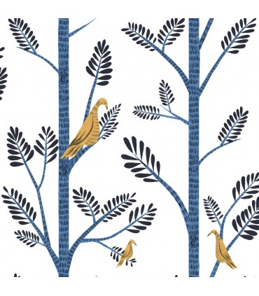 PSW1236RL - Aviary Branch Peel and Stick Wallpaper by York