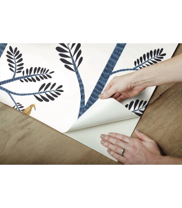 PSW1236RL - Aviary Branch Peel and Stick Wallpaper by York
