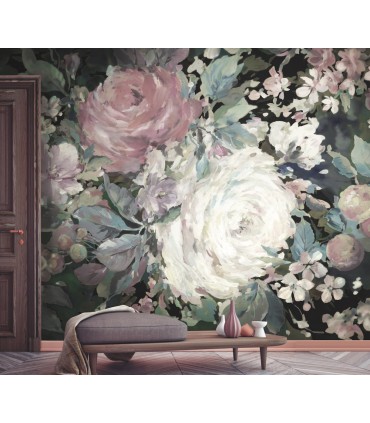 MU0247M -Impressionist Floral Wallpaper Mural by York