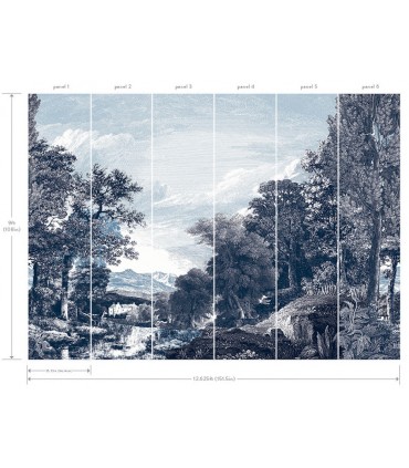 MU0271M - Provincial Scenic Wallpaper Mural by York