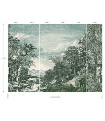 MU0272M - Provincial Scenic Wallpaper Mural by York