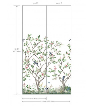 MU0317MSISAL - Lingering Garden Wallpaper Mural by York