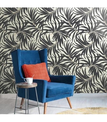 AT7056 -Bali Leaves Wallpaper-Tropics Resource Library
