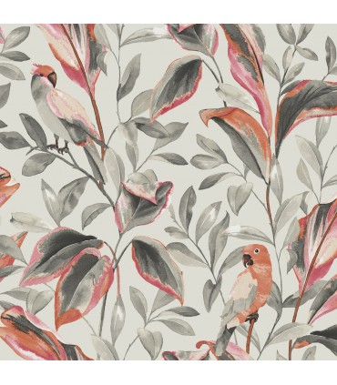 TC2652 -Tropical Love Birds Wallpaper-Tropics Resource Library