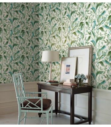 TC2654 -Tropical Love Birds Wallpaper-Tropics Resource Library