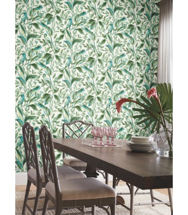 TC2654 -Tropical Love Birds Wallpaper-Tropics Resource Library
