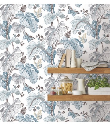 RMK11584RL - Boho Palm Peel and Stick Wallpaper