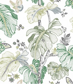 RMK11585RL - Boho Palm Peel and Stick Wallpaper