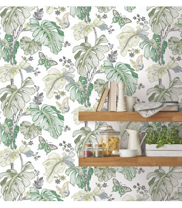RMK11585RL - Boho Palm Peel and Stick Wallpaper