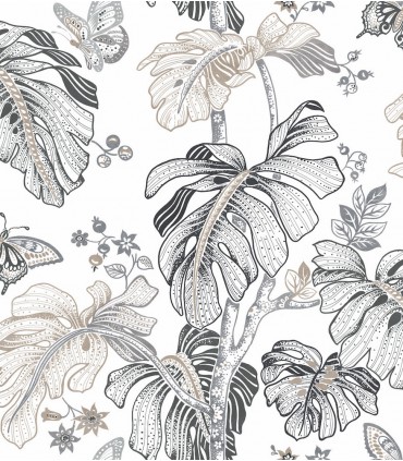 RMK11586RL - Boho Palm Peel and Stick Wallpaper