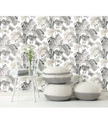 RMK11586RL - Boho Palm Peel and Stick Wallpaper