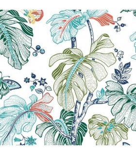 RMK11587RL - Boho Palm Peel and Stick Wallpaper