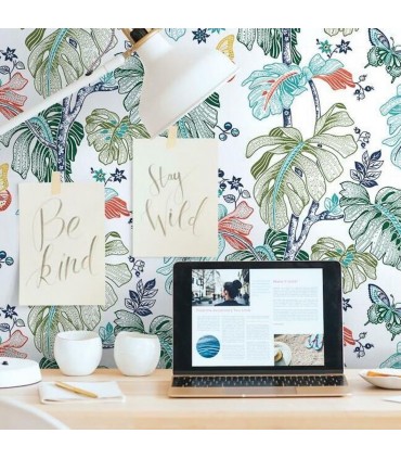 RMK11587RL - Boho Palm Peel and Stick Wallpaper