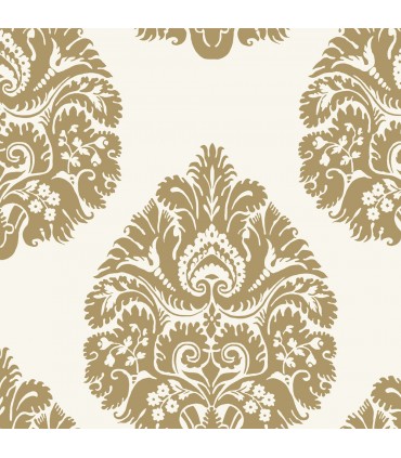 KT2141 - Teardrop Damask Wallpaper by Ronald Redding