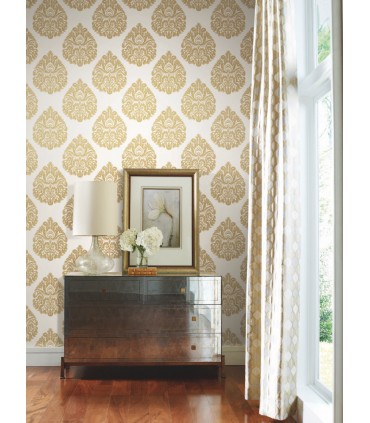 KT2141 - Teardrop Damask Wallpaper by Ronald Redding