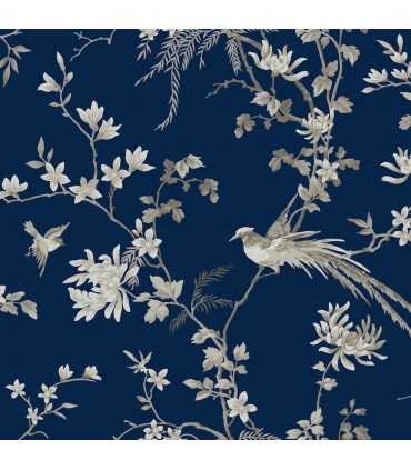 KT2171 - Bird And Blossom Chinoserie Wallpaper by Ronald Redding