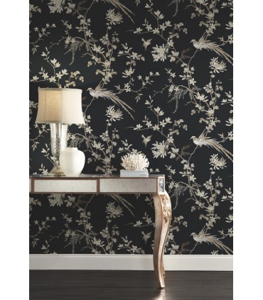 KT2173 - Bird And Blossom Chinoserie Wallpaper by Ronald Redding