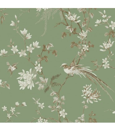 KT2175 - Bird And Blossom Chinoserie Wallpaper by Ronald Redding