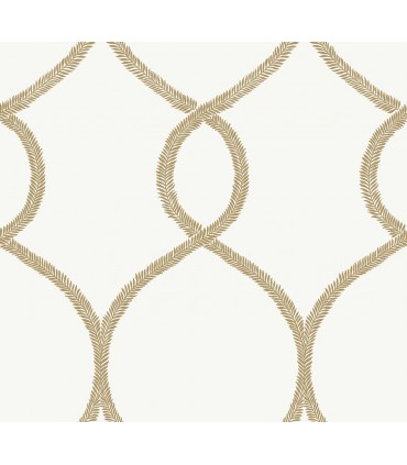 KT2234 - Laurel Leaf Ogee Wallpaper by Ronald Redding