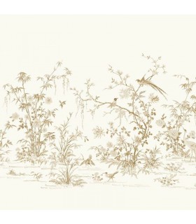 KT2262M - Flowering Vine Chinoiserie Wall Mural by Ronald Redding