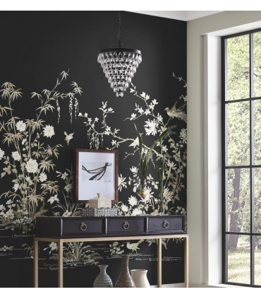 KT2264M - Flowering Vine Chinoiserie Wall Mural by Ronald Redding