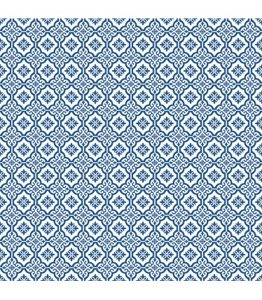 MB31702 - Coastal Blue Tile Wallpaper by Seabrook