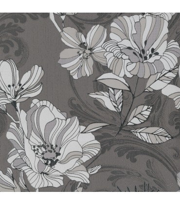 4019-86401 - Selene Silver Floral Wallpaper by A Street