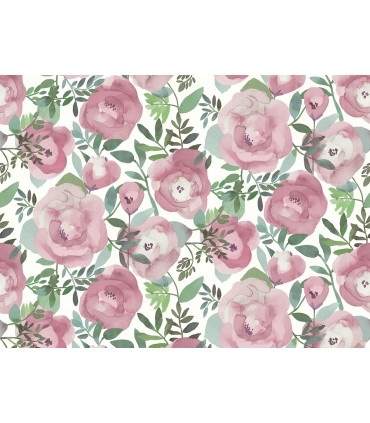 ASTM3905 - Blooming Floral Darling Pink Wall Mural