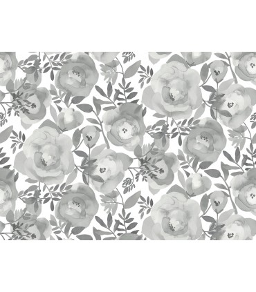 ASTM3906 - Blooming Floral Dove Grey Wall Mural