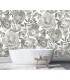 ASTM3906 - Blooming Floral Dove Grey Wall Mural