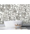 ASTM3906 - Blooming Floral Dove Grey Wall Mural