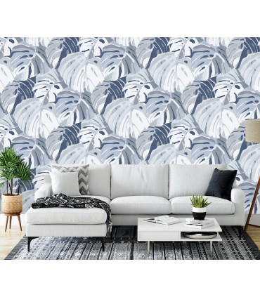 ASTM3907 - Castaway Ocean Blue Wall Mural