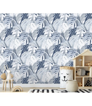 ASTM3907 - Castaway Ocean Blue Wall Mural