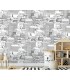 ASTM3908 - City Views Dove Grey Wall Mural