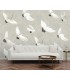 ASTM3909 - Crane You Later Dove Grey Wall Mural