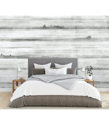 ASTM3994 - Jet Set Dove Grey Wall Mural