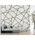 ASTM3914 - Modern Lines Black on Dove Grey Wall Mural