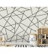 ASTM3914 - Modern Lines Black on Dove Grey Wall Mural
