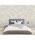 ASTM3915 - Modern Lines White on Dove Grey Wall Mural