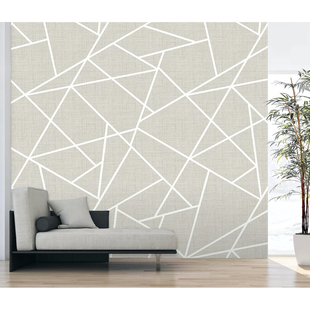 Brewster Home Fashions Mist Light Grey Ombre Wall Mural