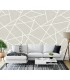 ASTM3915 - Modern Lines White on Dove Grey Wall Mural
