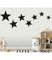 ASTM3918 - Terrazzo Stars Black on Dove Grey Wall Mural